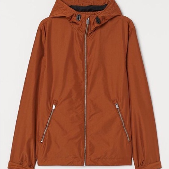 H&M Other - H&M men's jacket hooded windbreaker rust XL